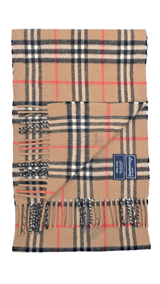 Luxury Vintage Burberry Scarf – Nova Check, Beige