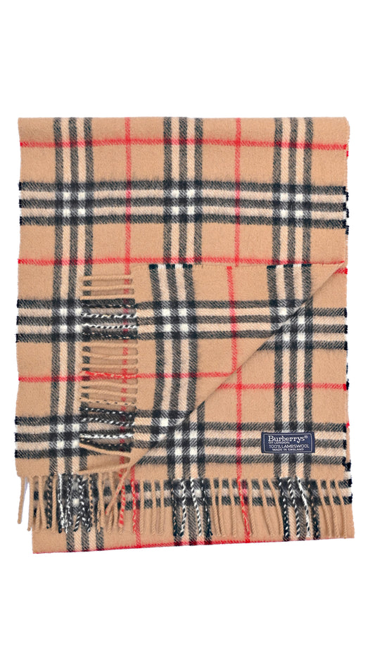 Luxury Vintage Burberry Scarf – Nova Check, Beige