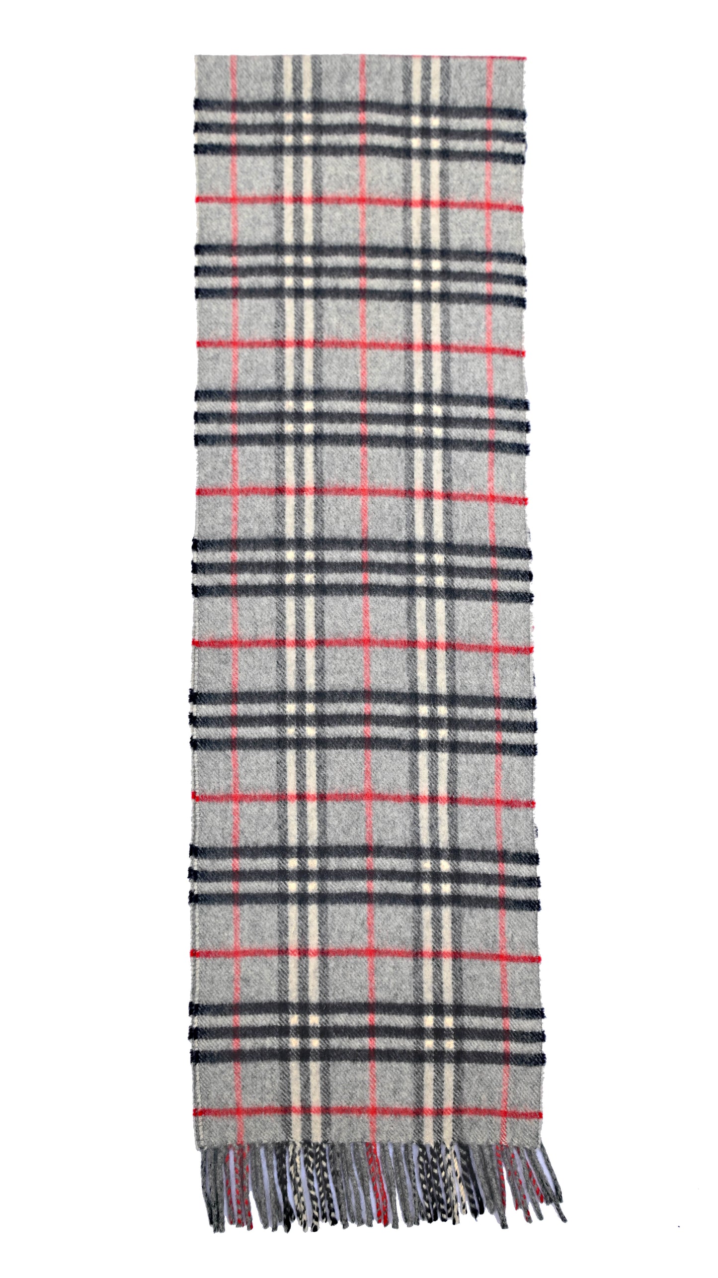 Luxury Vintage Burberry Scarf – Nova Check, Grey