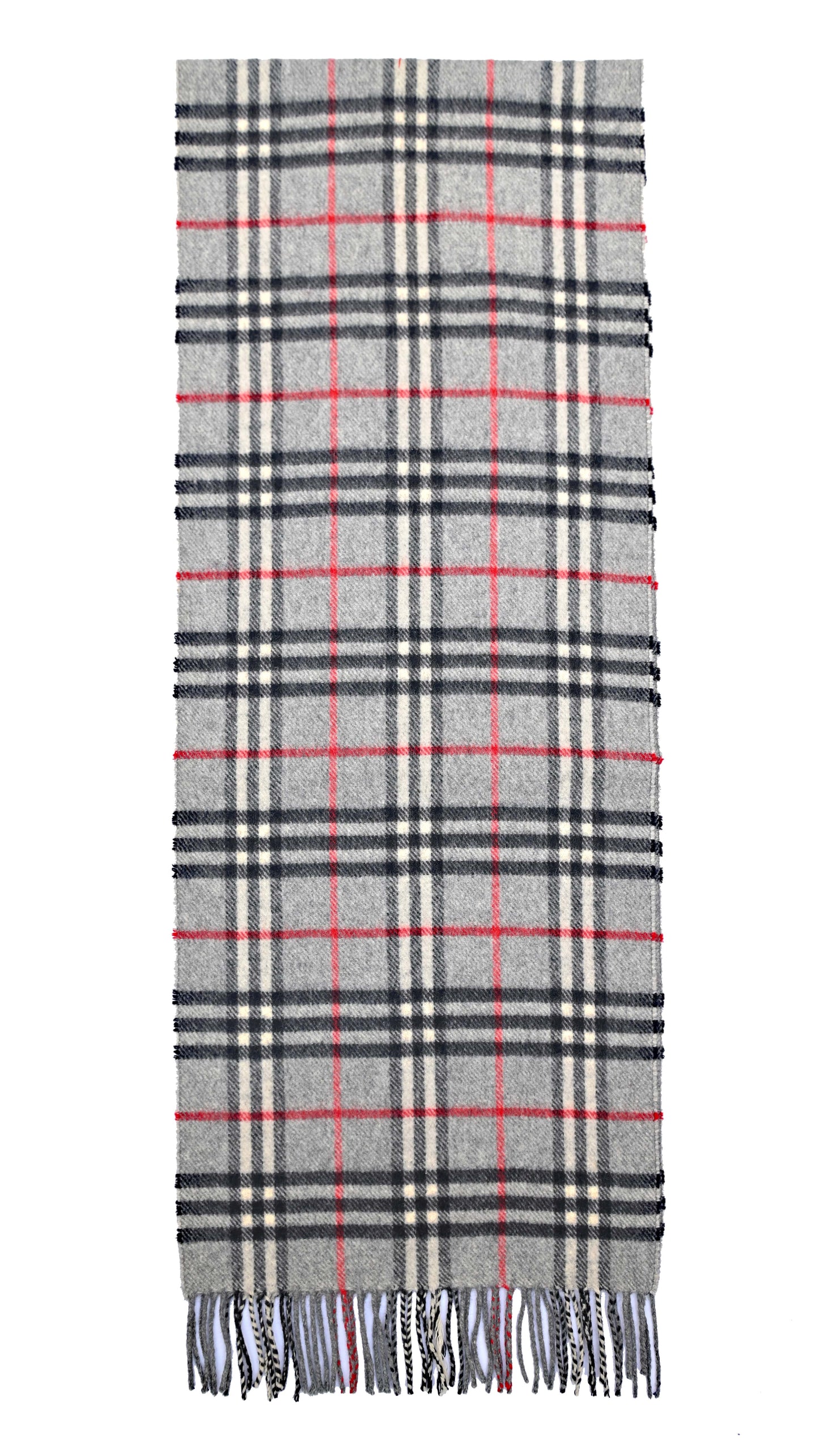 Luxury Vintage Burberry Scarf – Nova Check, Grey