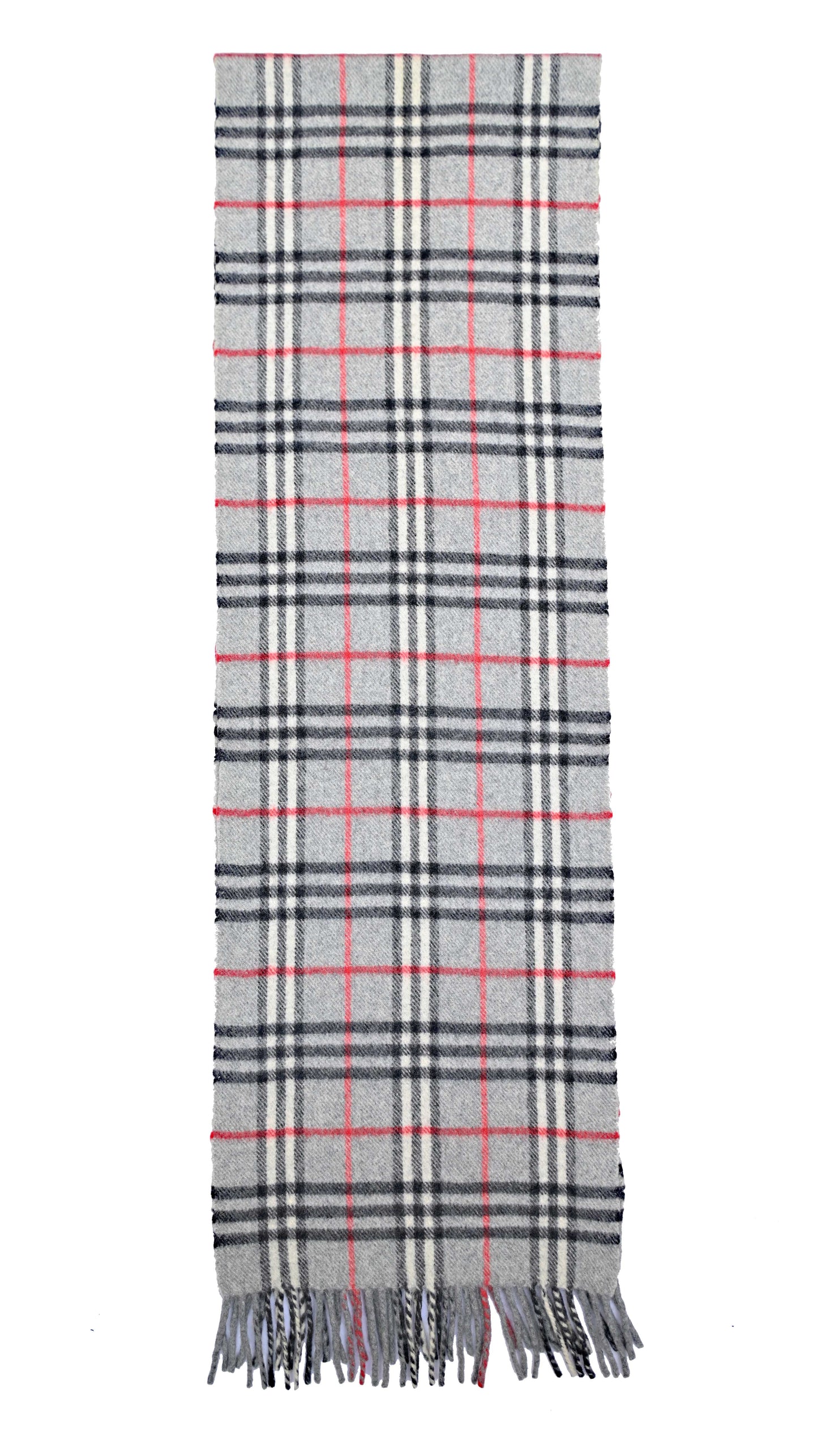 Luxury Vintage Burberry Scarf – Nova Check, Grey