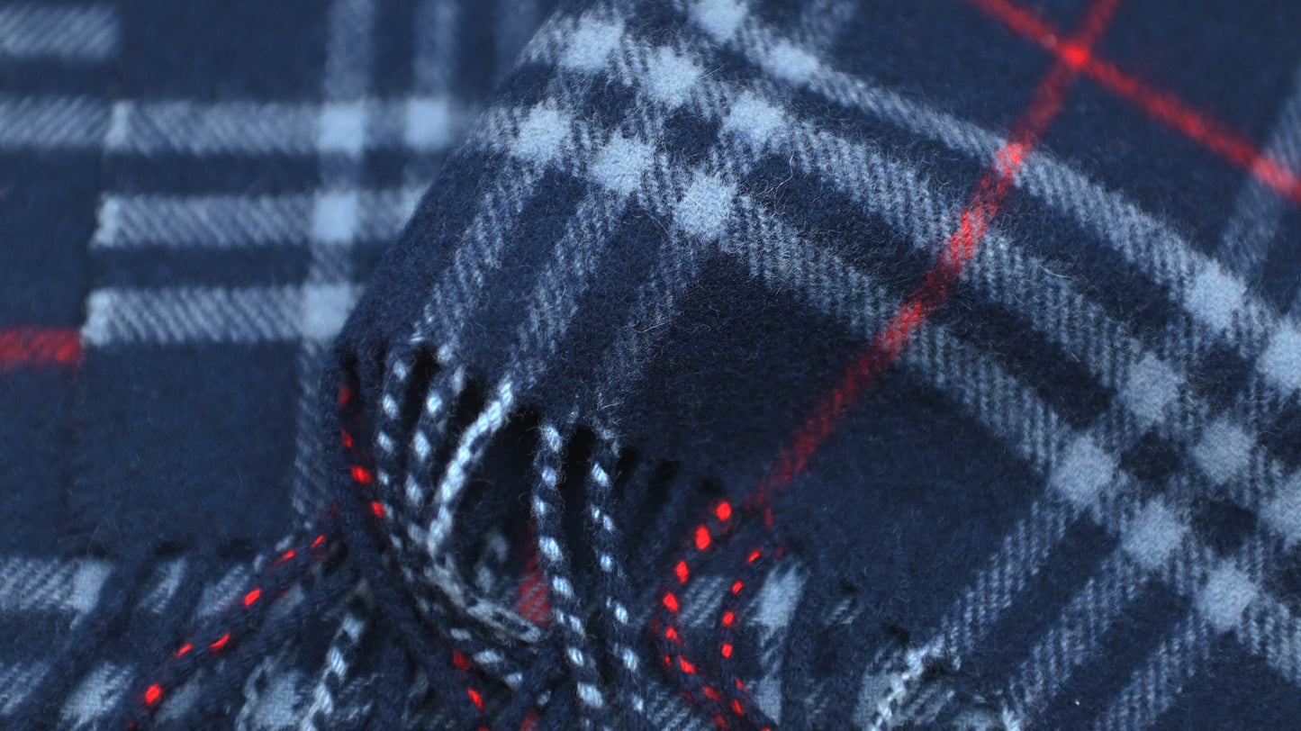 Luxury Vintage Burberry Scarf – Nova Check, Navy Blue