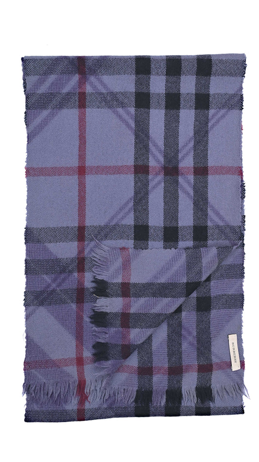 Luxury Vintage Burberry Scarf – Nova Check, Purple